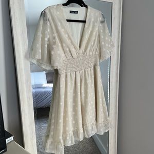 Cream floral dress
